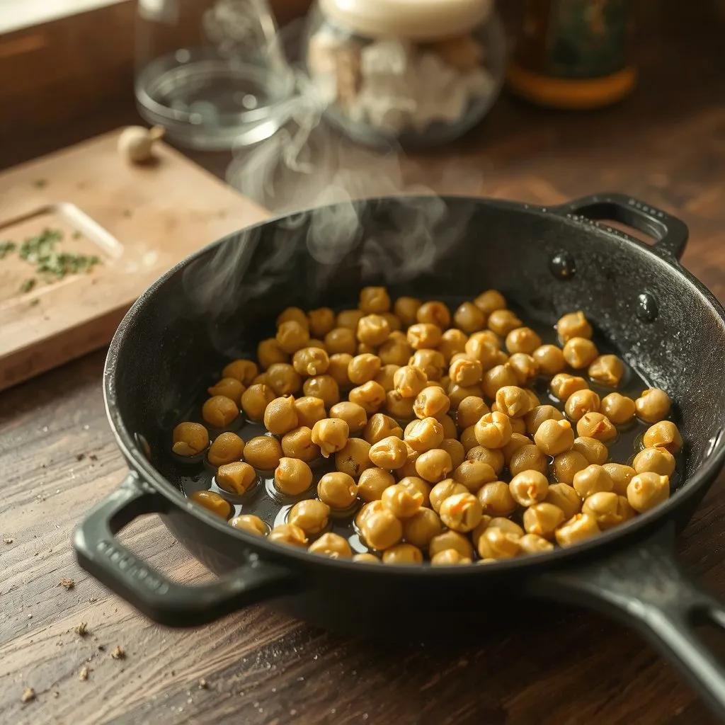 Pois chiches dorés