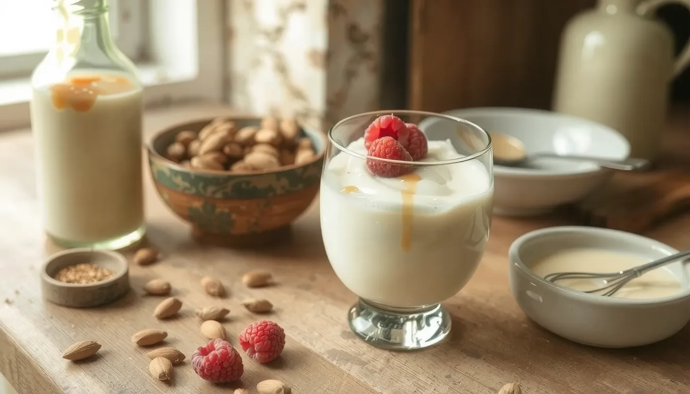 dessert avec lait damande
