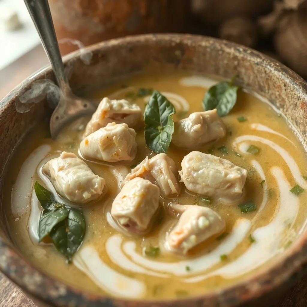 Poulet et bouillon