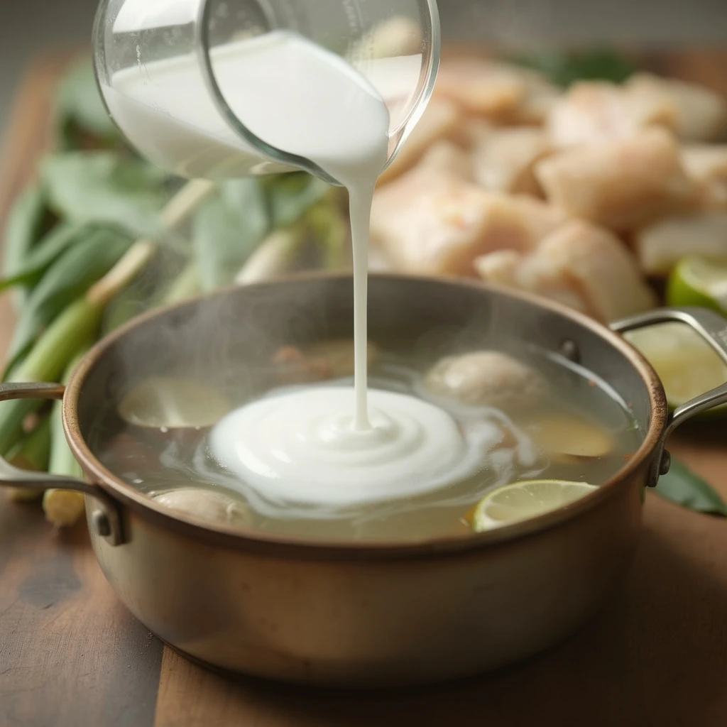 Ajout du lait de coco