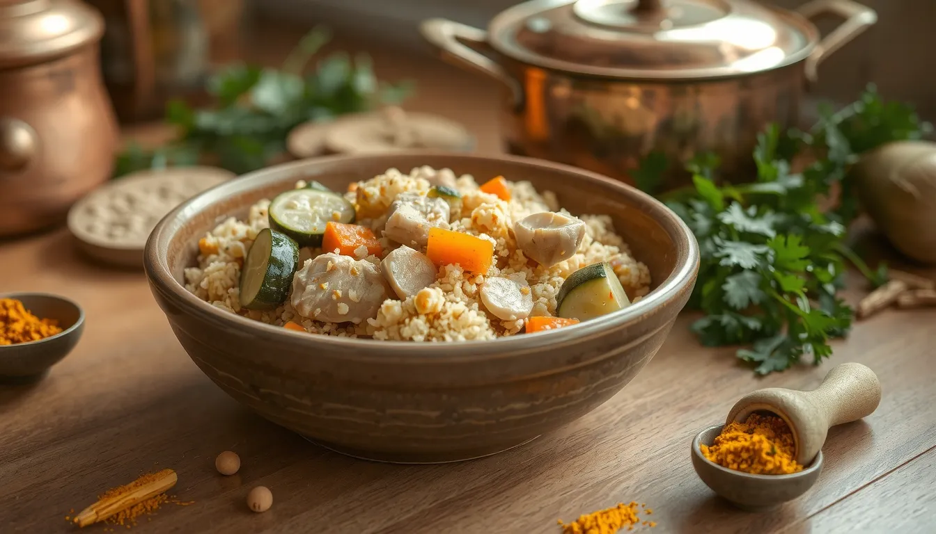 couscous au poulet et légumes